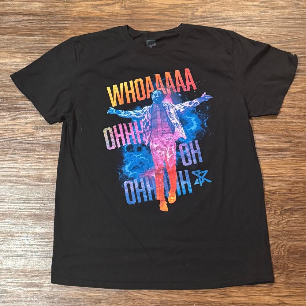 WWE Seth Rollins “WHOA OHH OHH OHH” T-Shirt‎ Black Size XL 22x29
